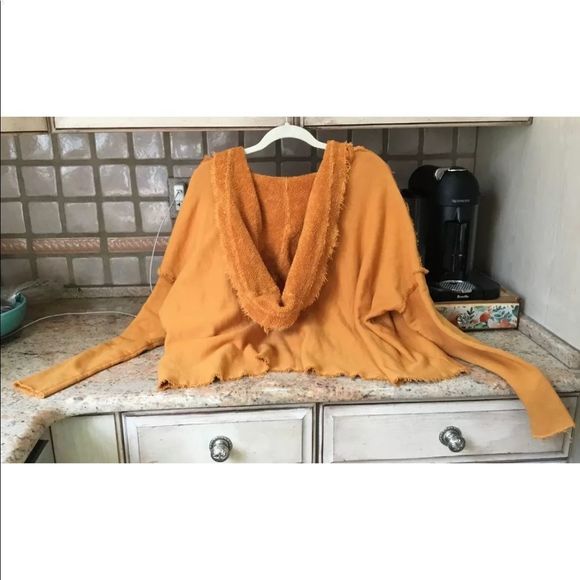 Free People Movement Free Spirit Hoodie Sweatshirt Stretch Rusty Orange - Picture 3 of 3
